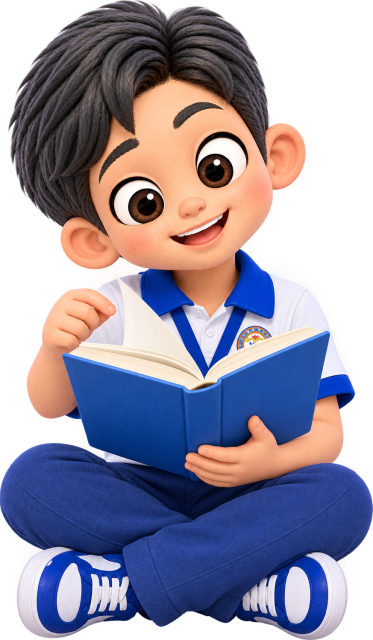 Tappy reading a book
